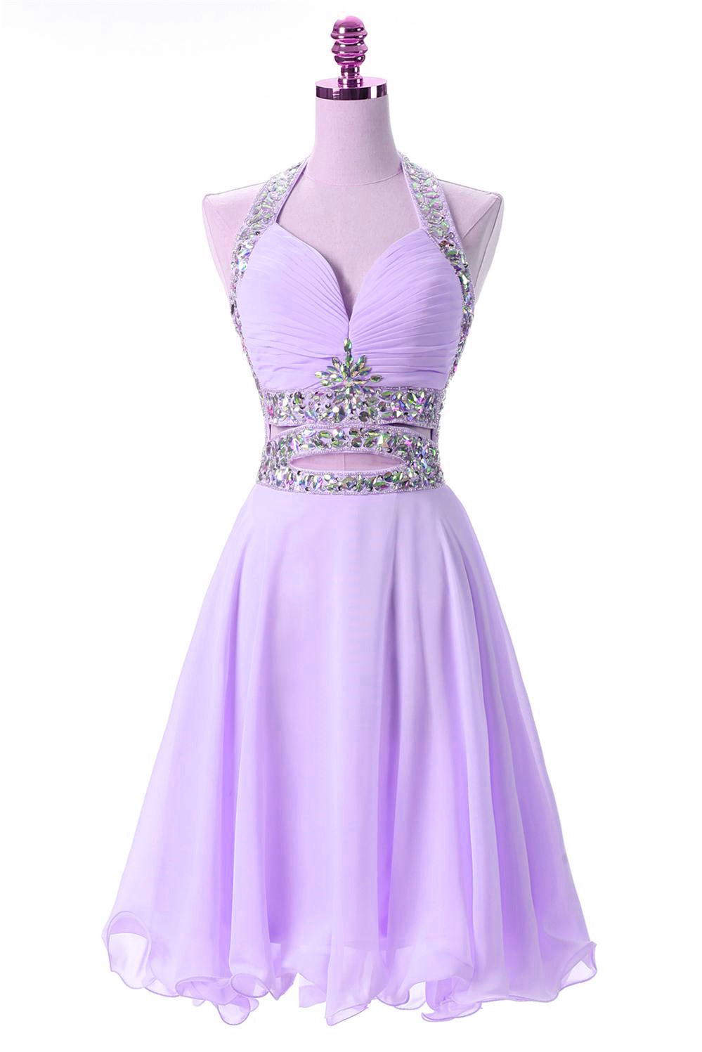 peach knee length dress Peach Spaghetti Strap Tea Length Chiffon Homecoming Bridesmaid Dress main image 0
