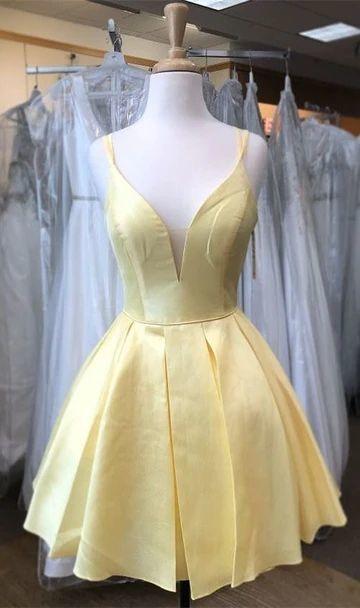 Princess Yellow Homecoming Dress Short, Sweet Dress
