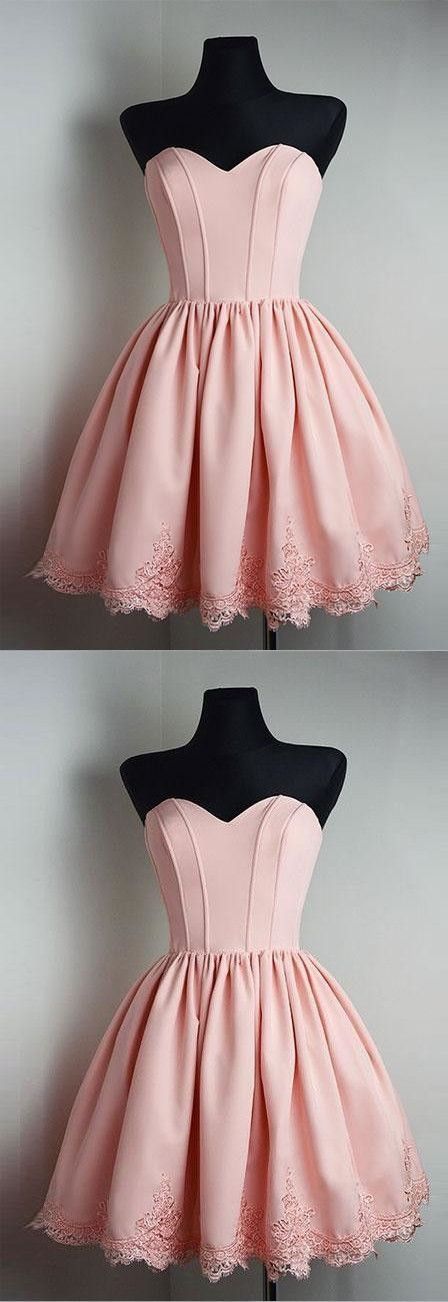 Blush Pink Homecoming Dresses,satin Homecoming Dresses,short Prom Dress,cute Cocktail Dresses