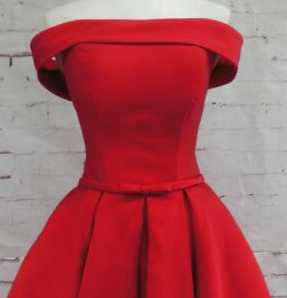 strapless open back dress Simple Red A-Line Sweetheart Sleeveless Satin High Low Prom Dresses   27dress