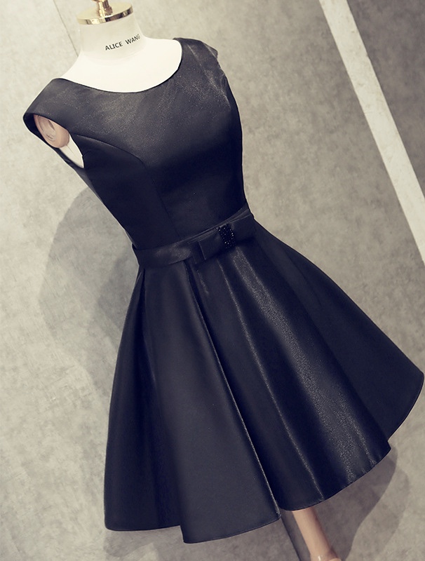 Sleeveless Evening Dress,black Party Dress,sexy Homecoming Dress