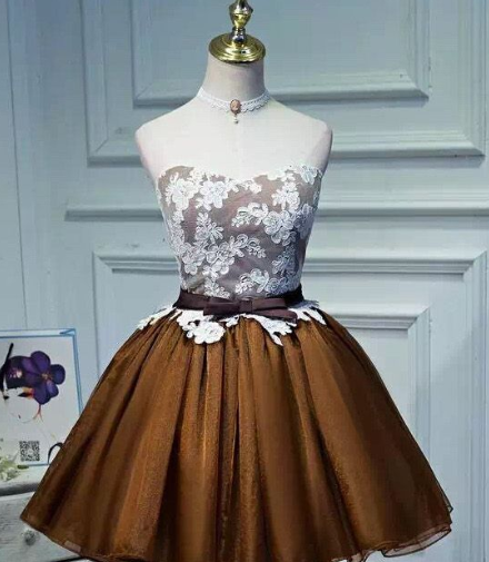 Short Homecoming Dresses, Chocolate Prom Dresses, Short Party Dresses