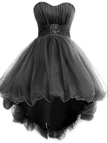 Princess Homecoming Dresses, Sweetheart Party Dresses, Tulle Cocktail Dress, Asymmetrical Formal Dresses, Beading Prom Dresses
