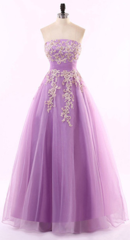 A-line Applique Elegant Formal Prom Dress, Beautiful Long Prom Dress, Banquet Party Dress