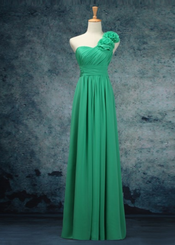 Floral Prom Dresses, Off The Shoulder Party Dress, Chiffon Evening Gown main image 1