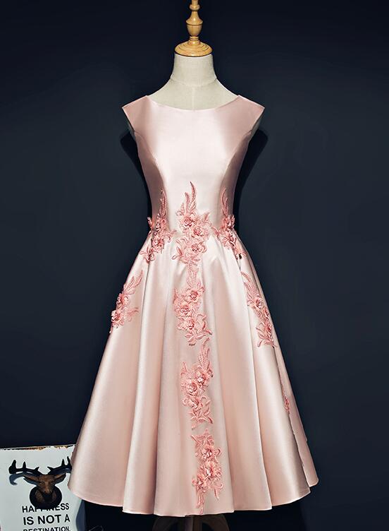 Elegant Sweetheart Simple Knee Length Satin Homecoming Dress, Beautiful Short Dress, Banquet Party Dress