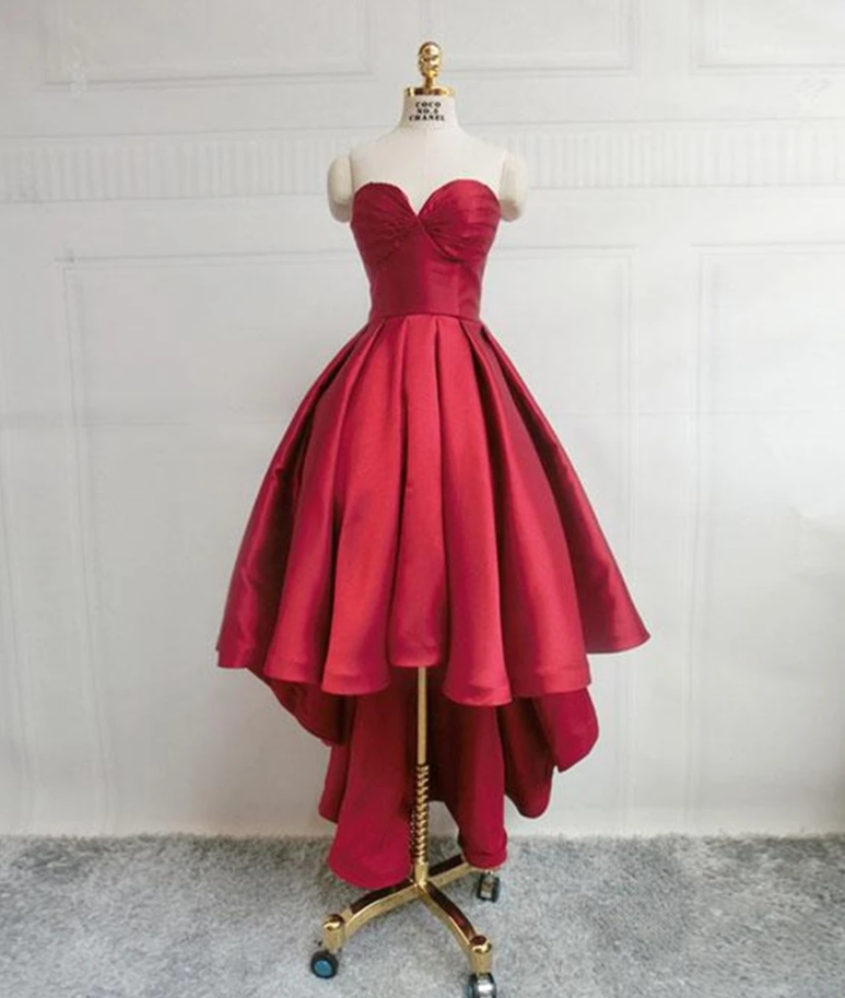 Elegant Sweetheart Off Shoulder Satin Homecoming Dress, Beautiful Short Dress, Banquet Party Dress