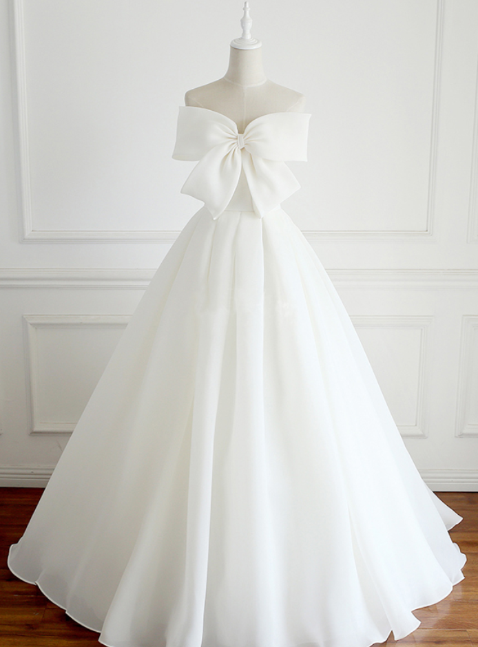 Elegant Lace-up Back Strapless Chiffon Formal Prom Dress, Beautiful Long Prom Dress, Banquet Party Dress