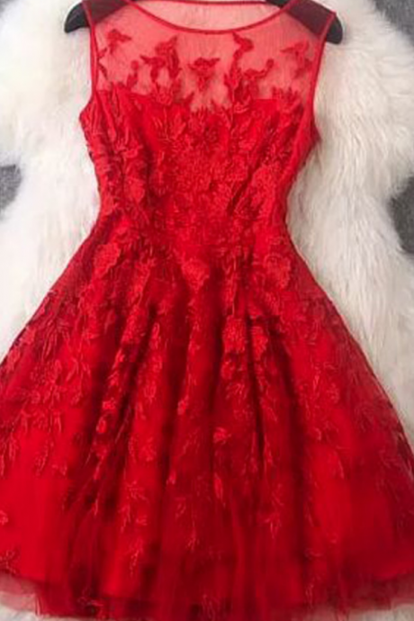 Homecoming Dresses,red Homecoming Dresses,lace Homecoming Dresses, Homecoming Dress,sleeveless Homecoming Dress,juniors Homecoming Dress