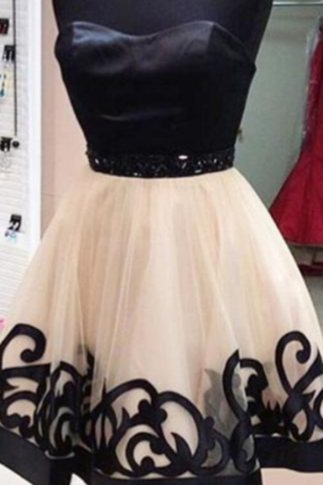 Sweetheart Homecoming Dresses, Unique Black Homecoming Dresses, Lace Homecoming Dresses, Sexy Homecoming Dresses, Custom Prom Dresses