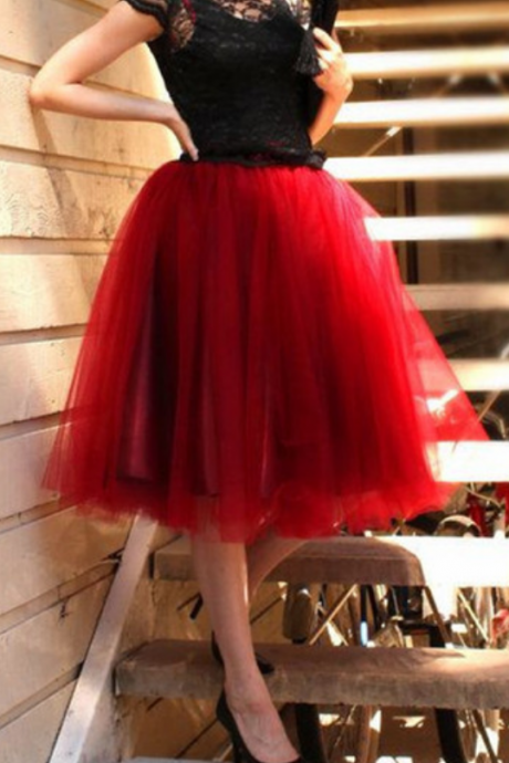 spring Autumn Skirt ,A-Line High Quality Skirt,Homecoming Dress
