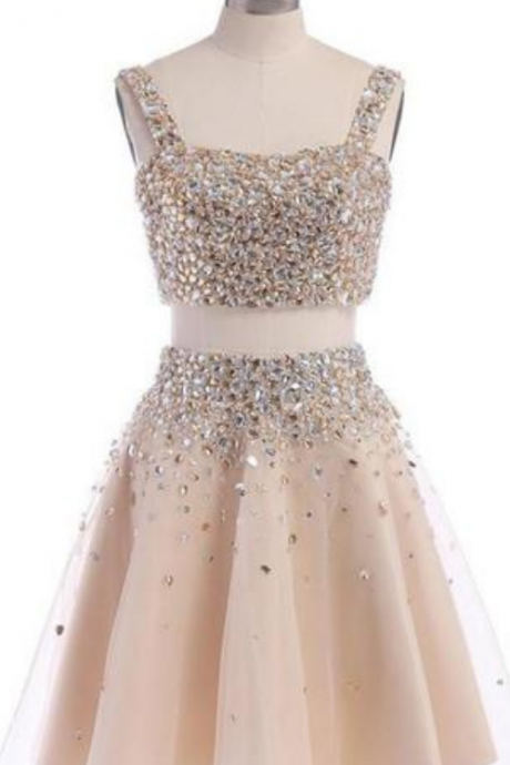 Strapless Homecoming Dress,crystal Beaded Homecoming Dresses,beaded Prom Dress