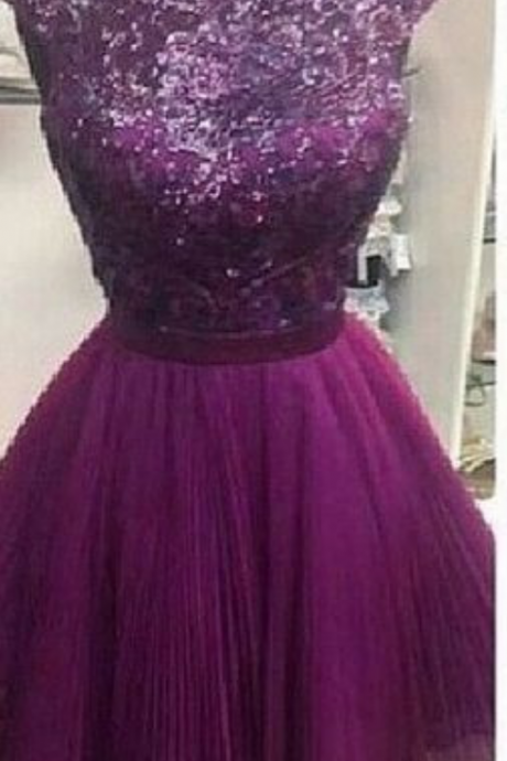 Purple Homecoming Dress Short Prom Party Dresses