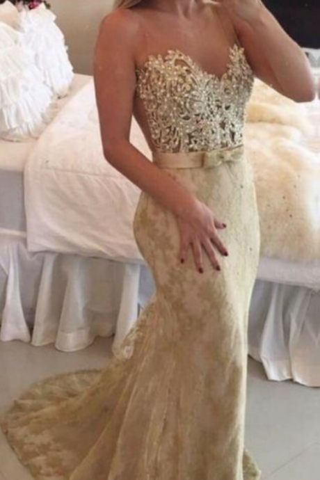 Sweetheart Mermaid Lace Prom Dresses Beaded Party Dresses Custom Made Floor Length Women Dresses