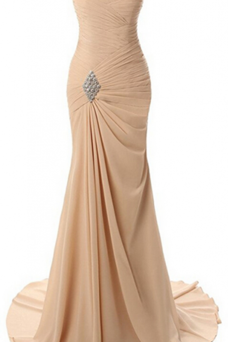 Women's Sweetheart Prom Dress Mermaid Long Evening Dress Chiffon Bridesmaid Dress Formal Prom Gowns