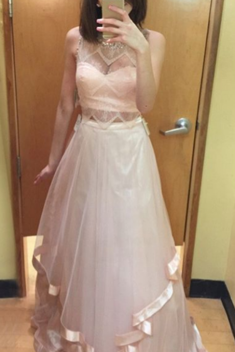 Prom Dresses, Pink Prom Dresses, Long Party Dresses, Prom Dresses Party Dresses With Beading