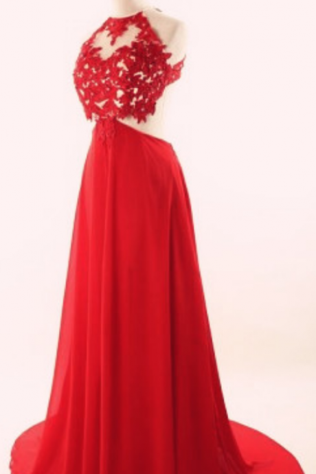 Long Red Prom Dresses,appliques Prom Dresses,chiffon Prom Dresses,plus Size Prom Dresses,evening Dresses,open Back Prom Dress,party Dresses