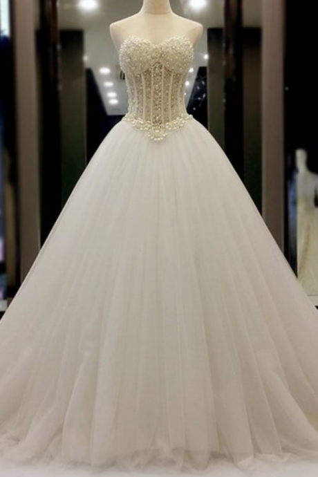 Sweetheart Beading Wedding Dresses,wedding Dress,custom Made Wedding Gown