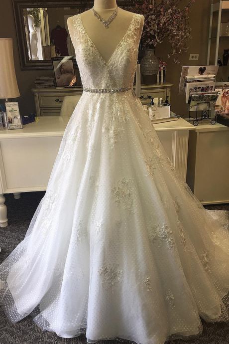 Charming Wedding Dress ,lace Wedding Dresses,a Line Wedding Gown,bridal Dresses