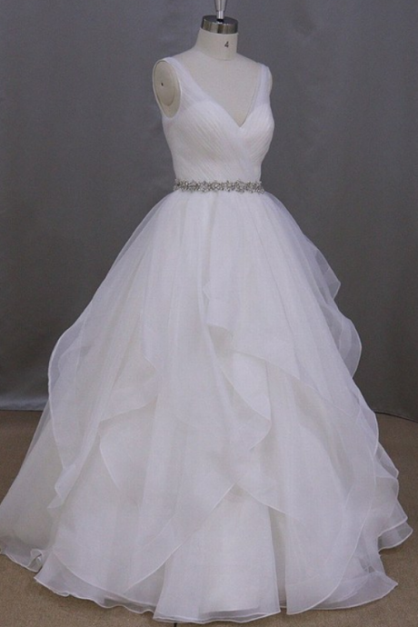 Graceful Romantic Wedding Dresses Unique Ruffled Wedding Gown Bridal Gown