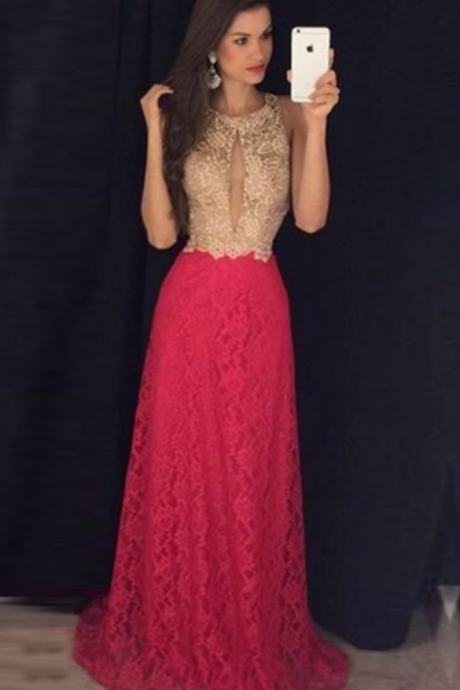Beautiful red chiffon Long new arrival prom formal dresses