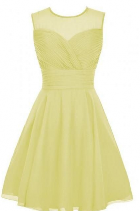 Charming Homecoming Dress,yellow Homecoming Dress,chiffon Homecoming Dresses,short Homecoming Dress,prom Dress