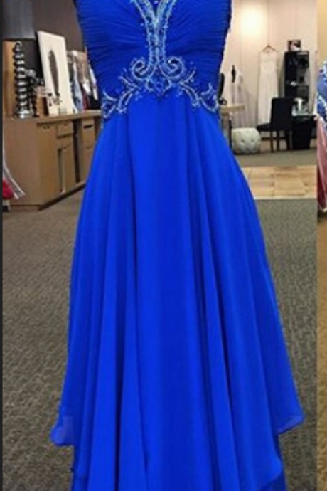 Backless Prom Dresses,open Back Prom Gowns,royal Blue Prom Dresses, Prom Dresses
