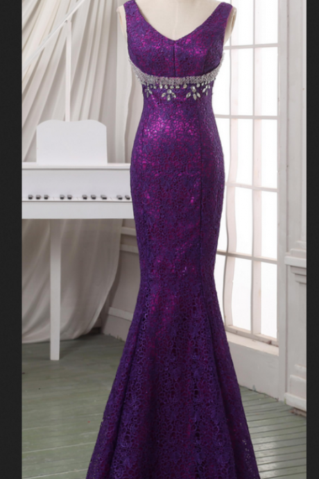 Prom Dresses,evening Dress,party Dresses,purple Mermaid Evening Dress,formal Dress,
