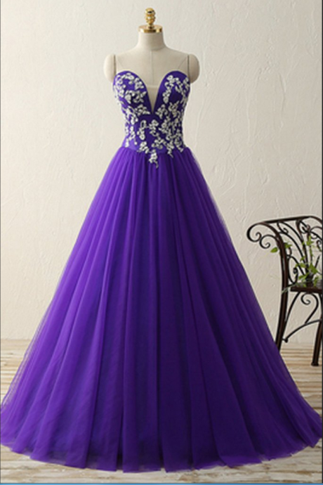 Charming Prom Dress,a Line Blue Prom Dress,long Evening Dress,elegant Beaded Prom Dress,fomal Evening Dressl
