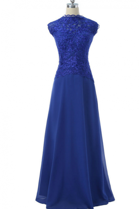 Royal Blue Mother Of The Bride Dresses A-line Cap Sleeves