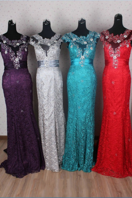 Charming Prom Dress,lace Prom Dress,sexy Prom Dresses,long Evening Dress,appliques Formal Dress
