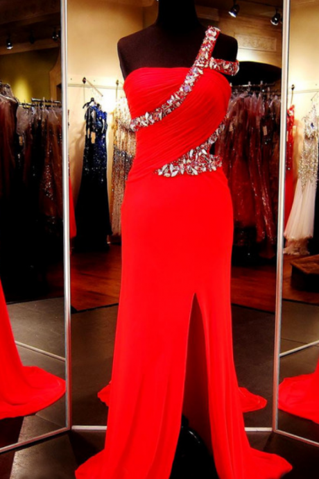 Red Prom Dress,Senior Prom Dress,Cheap Prom Gown,Sexy Prom Dress,Prom Dress One Shoulder,Homecoming Dress Long, 8th Grade Prom Dress,Holiday Dress,Evening Dress Red, Long Evening Dress,Formal Dress, Graduation Dress, Cocktail Dress, Party Dress