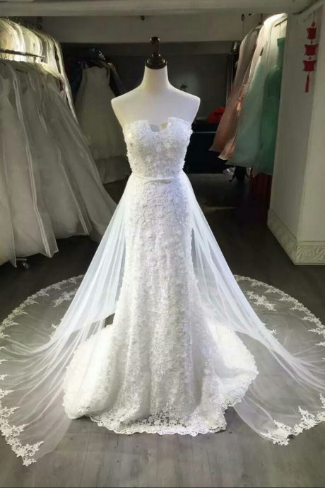 Wedding Dress,wedding Gown,bridal Gown,bride Dresses, Ivory Wedding Dress,long Wedding Dresses, Sexy Wedding Dress,mermaid Wedding