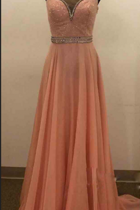  Evening Dress,Beaded Chiffon Prom Dress,Long Prom Gowns,A line Prom Dress,Real Custom Made Prom Dress,Prom And Evening Events Dress,Formal Dress