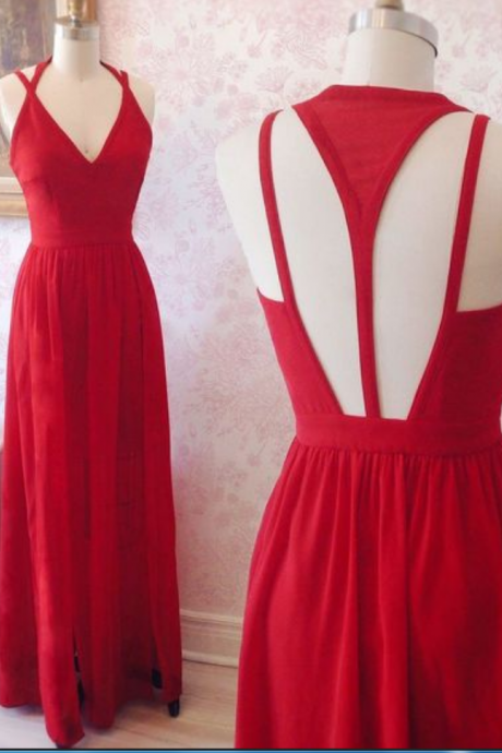 Red Prom Dress,backless Prom Dress,fashion Prom Dress,sexy Party Dress,custom Made Evening Dress