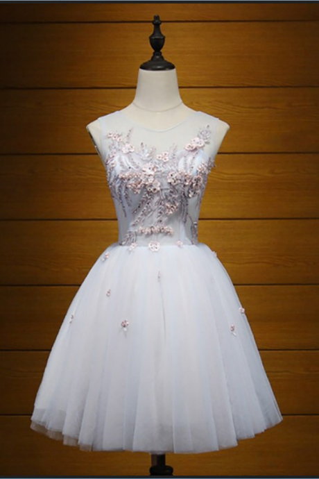 Beautiful Junior School Dress, Tulle Homecoming Dress, Knee-length Homecoming Dress,