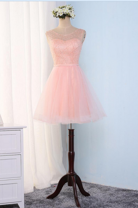 A-line Homecoming Dress Scoop Short/mini Prom Dress Juniors Homecoming Dresses