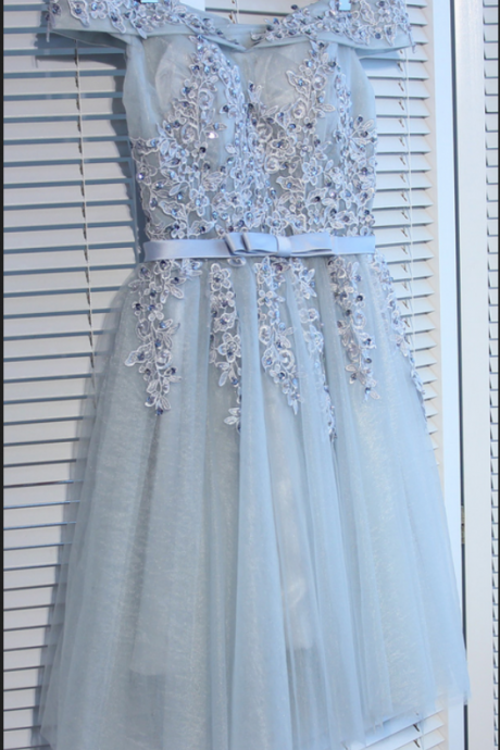 Short Homecoming Dresses,a-line Off-the-shoulder Short Mini Tulle Short Prom Dress