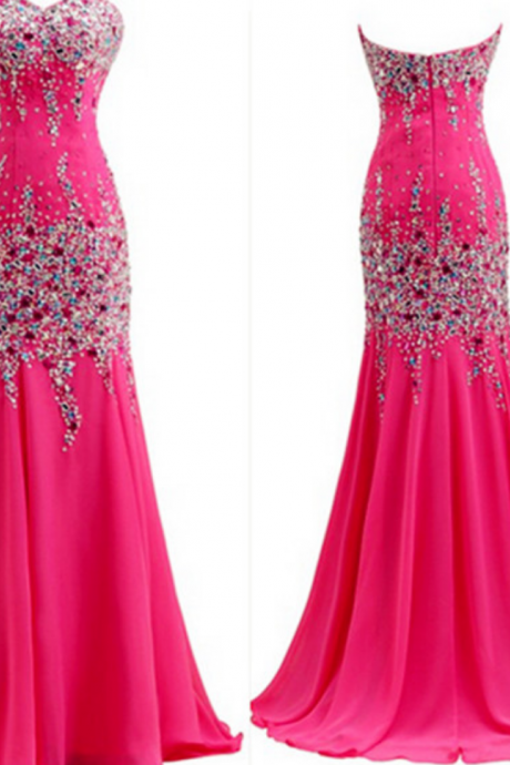 Beading Floor-length Charming Prom Dresses ,the Sweetheart Floor-length Evening Dresses ,prom Dresses, Real Made Prom Dresses