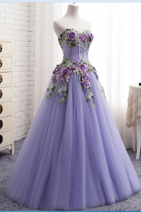 Prom Dresses ,evening Dress Design Off Shoulder Sweetheart 3d Lace Flowers