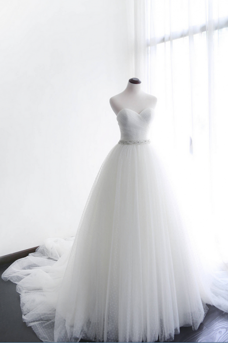 A-line Wedding Dress,wedding Dresses,wedding Dress,wedding Gown,bridal Gown,bride Dresses, Sweetheart Wedding Dress,ivory Bridal Dress,long