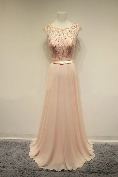 Pink Off Shoulder Tulle Long Prom Dress