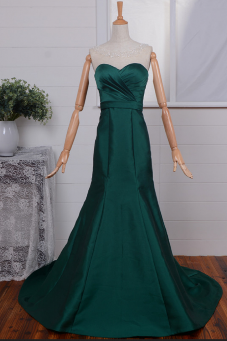High Quality Long Dress Party Evening ,emerald Green Evening Dresses