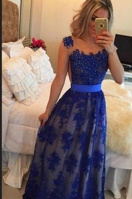 Backless Prom Dresses,royal Blue Prom Dress,backless Formal Gown,open Back Prom Dresses