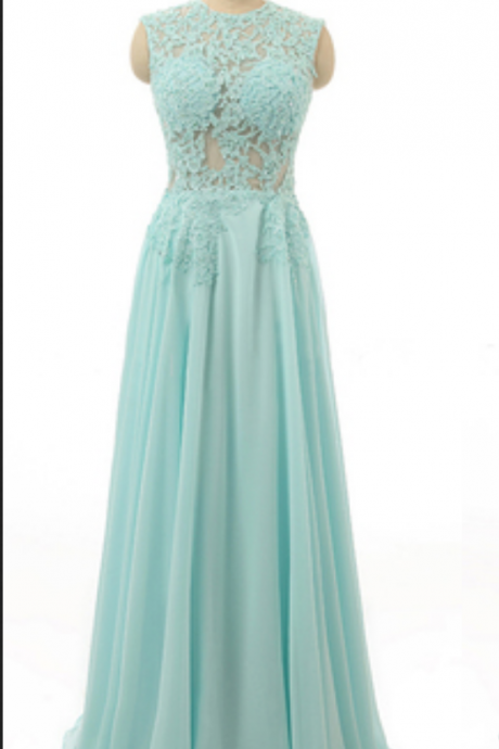 Charming Prom Dress,sleeveless Appliques Chiffon Prom Dress,long Prom Dresses,formal Evening Dress,formal Gown
