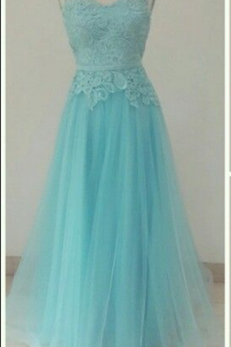 Light Blue Prom Dresses,prom Dress,modest Prom Gown, Prom Gown,princess Evening Dress,tulle Evening Gowns,lace Party Gowns