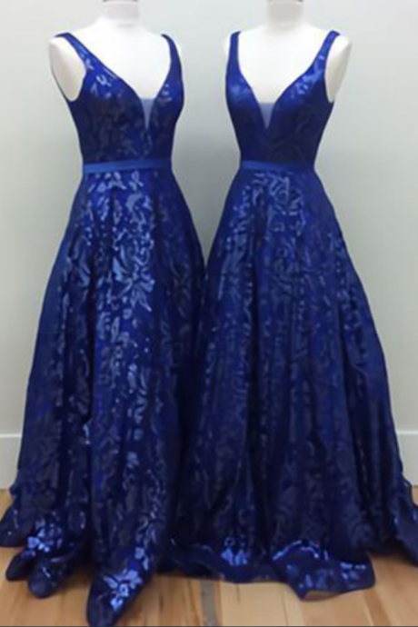 Charming Prom Dress, Royal Blue Evening Dress, Elegant Prom Dress, Long Evening Dress, Formal Dress
