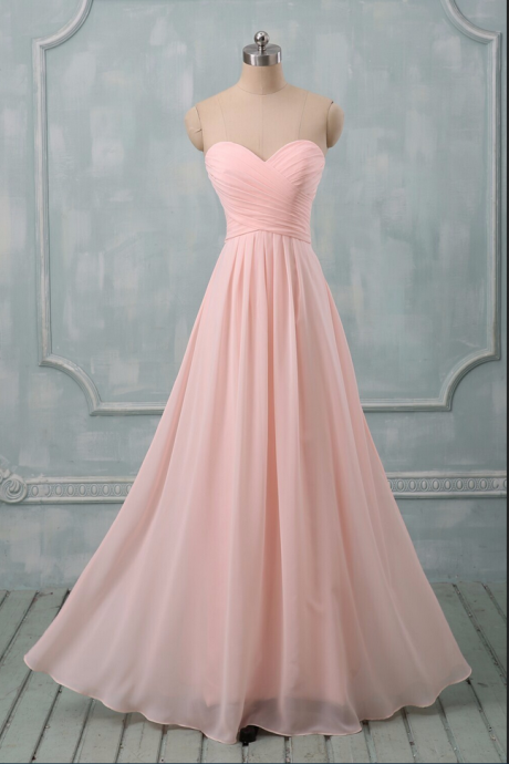 Pastel Colors Prom Dresses To Wedding Party Long A-line Sweetheart Chiffon Formal Dress Bridesmaid Dresses
