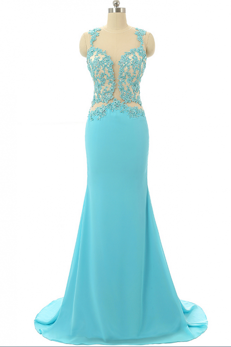 Turquoise Party Dress,mermaid Evening Dresses,lace Prom Dresses ,formal Party Gowns
