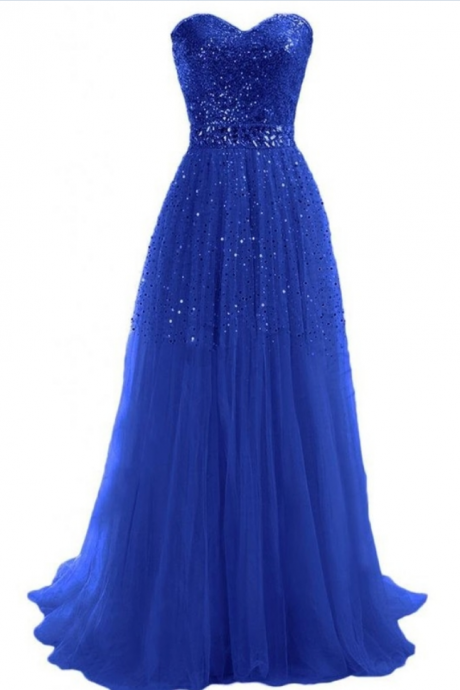 Sweetheart Prom Dress,sparkly Prom Dresses,long Evening Dress